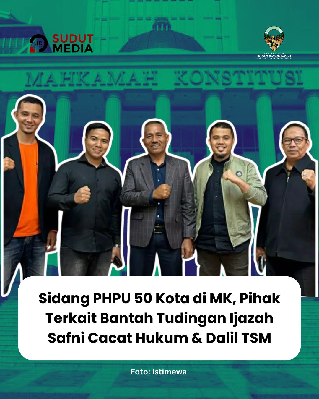 Pasangan Safni-Ahlul Badrito bersama Kuasa Hukum